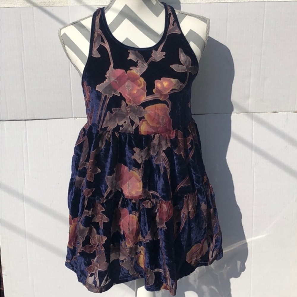 Staring at Stars Navy and Dusty Rose Floral Dress from Urban Outfitters